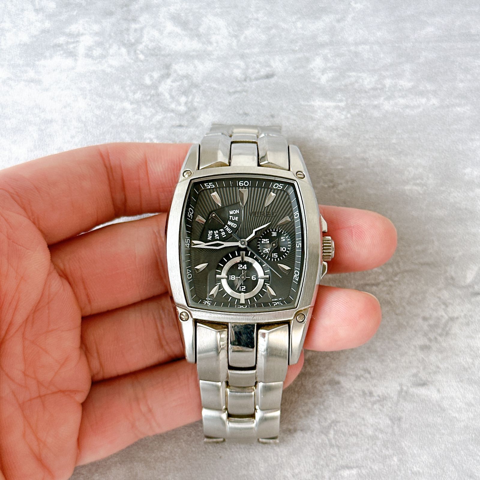 SEIKO WIRED セイコー ワイアード 5Y67-0AB0 クォーツ 多針 トノー型 