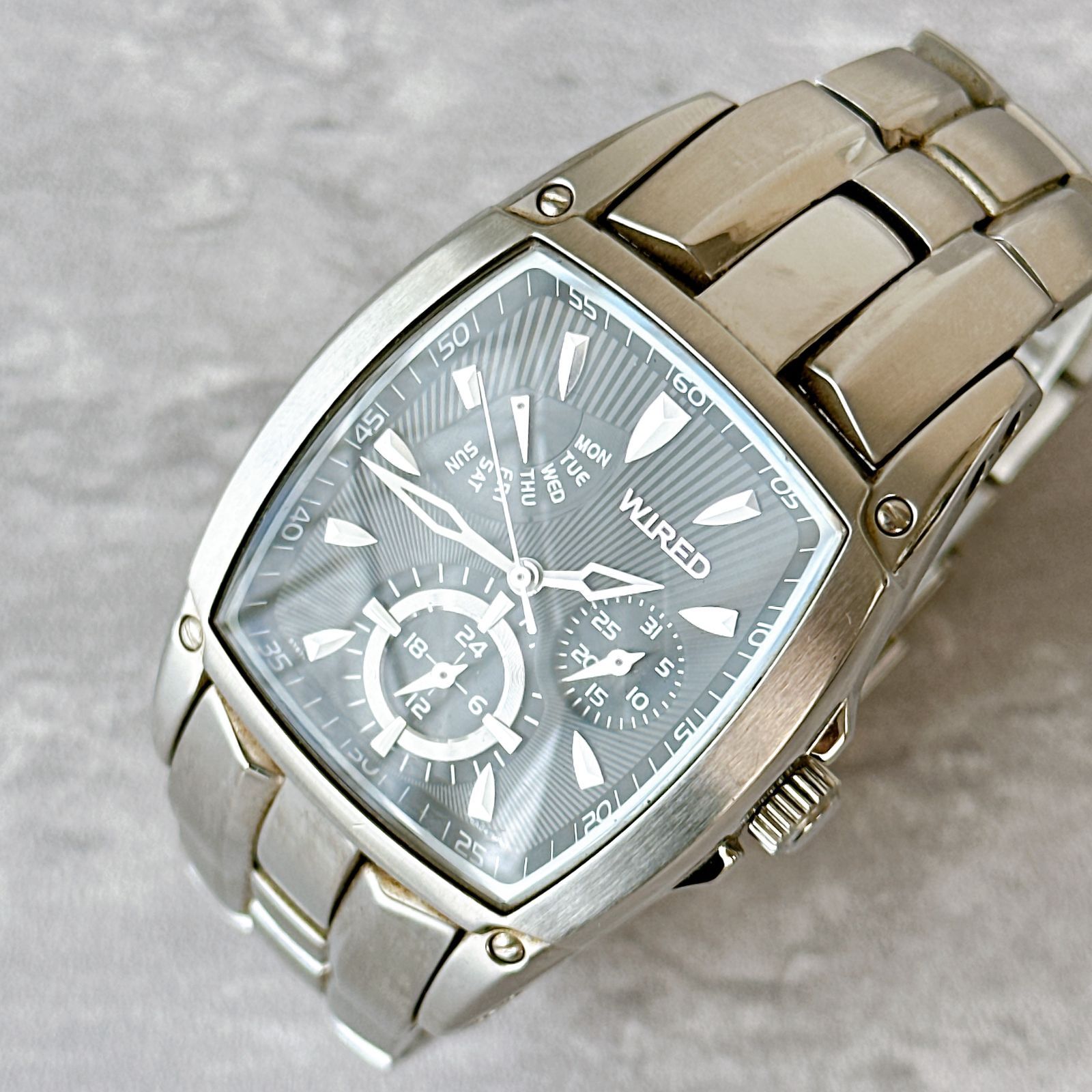SEIKO WIRED セイコー ワイアード 5Y67-0AB0 クォーツ 多針 トノー型 