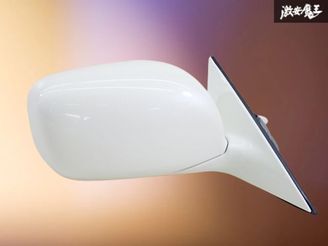 【保証付】TOYOTA トヨタ 純正 18系 クラウン ドアミラー サイドミラー 右 右側 運転席側 8P 電動格納 白 パール系 即納 棚