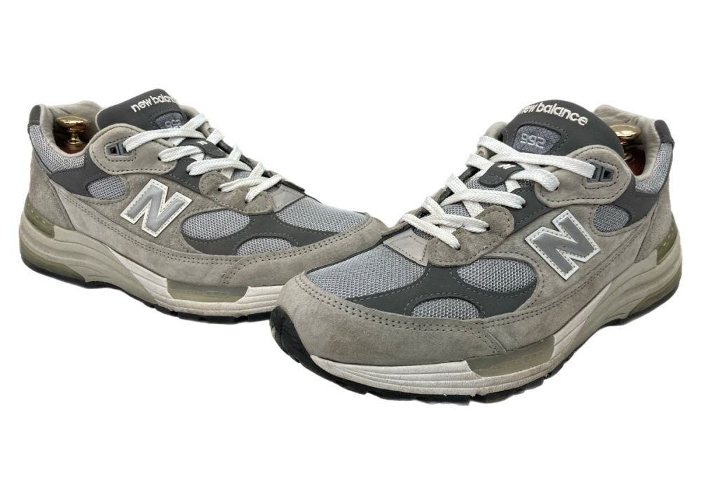 ニューバランス new balance 21年製 M992 GRAY ローカット シューズ ABZORB SBS ランニング スエード メッシュ 灰 M992GR メンズ靴 スニーカー グレー 27cm 104S-1395