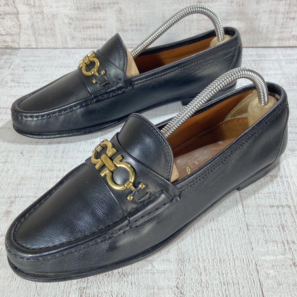 Salvatore Ferragamo フェラガモ ガンチーニ ローファー ビジネスシューズ 6.5 24.5cm ブラック レザー レディース
