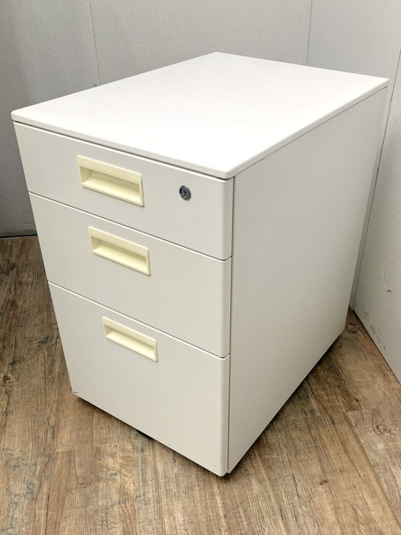 【中古品】オフィスコム 3段インサイドワゴン ホワイト