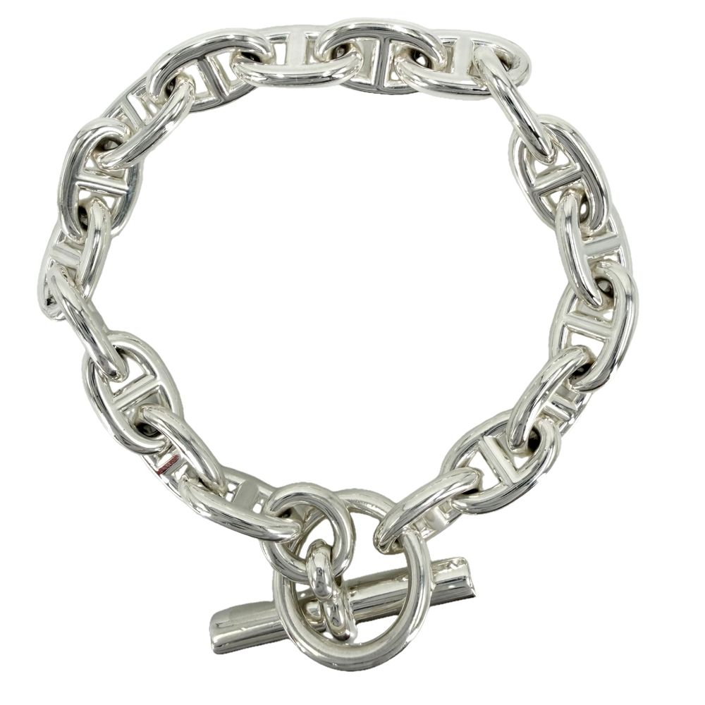 エルメス ブレスレット メンズ シェーヌダンクルMM アクセサリー ジュエリー 18コマ HERMES シルバー925 約64.1g 美品【中古品】