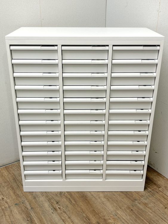 【中古品】クロガネ 天板付A4クリアトレー書庫 JH-PU109C-H ホワイト