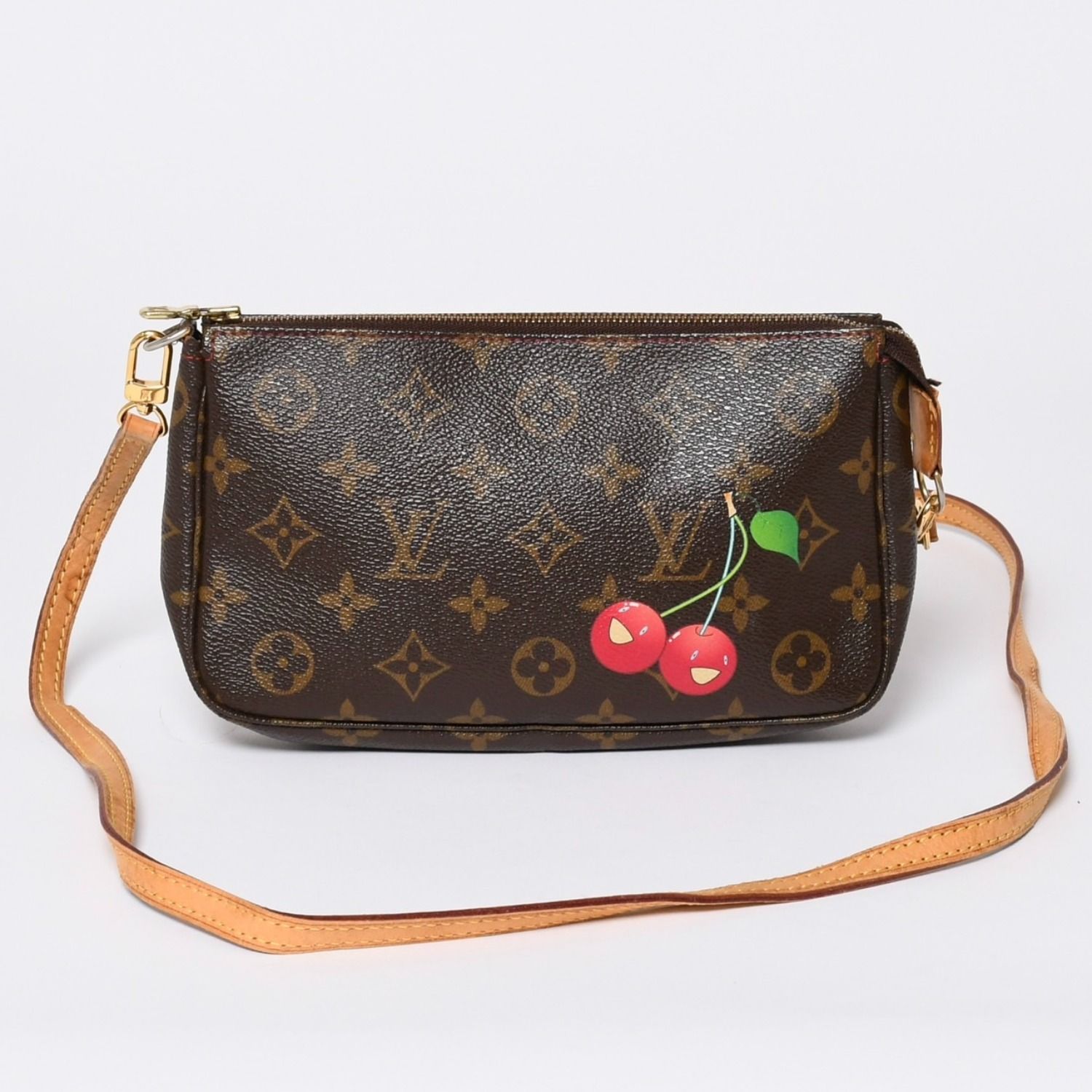 LOUIS VUITTON ルイヴィトン ポシェット アクセソワール ポーチ ショルダーバッグ モノグラム チェリー M95008 希少 美品 中古 4a005999