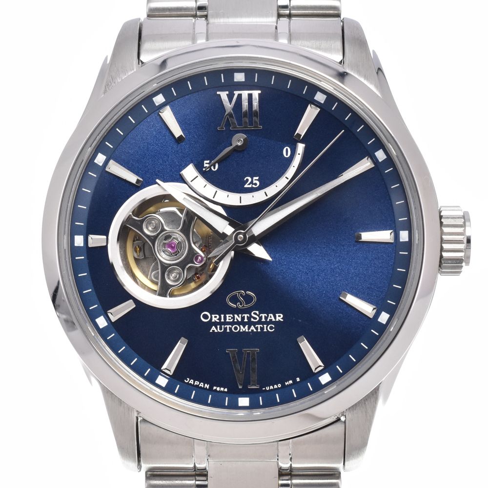 オリエントスター ORIENT STAR F6R4-UAA0 コンテンポラリーコレクション ブルー 自動巻き メンズ 美品 腕時計 B#149485