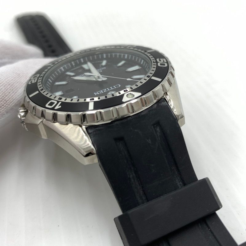 中古品】 CITIZEN シチズン ECO DRIVE DIVERS 200M E168-003FR01 エコ