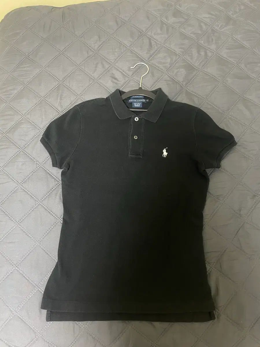 POLO RALPH LAUREN ブラック スリムフィット カラ―半袖Tシャツ S