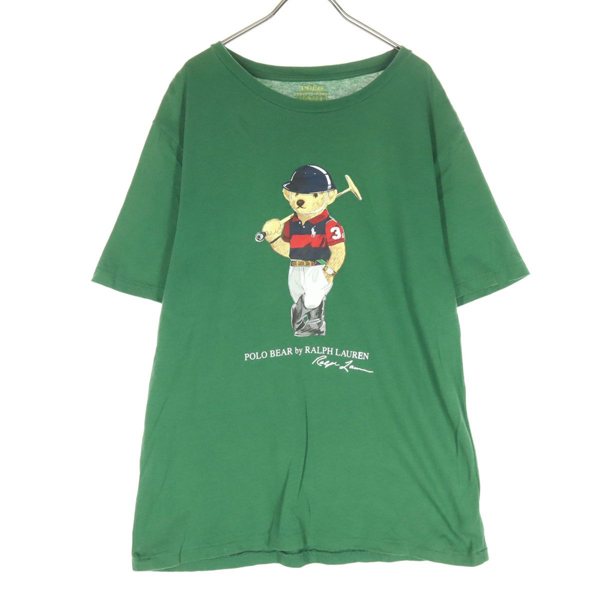 RALPH LAUREN ラルフローレン ポロベア 半袖 クルーネック Tシャツ XL グリーン メンズ 古着 5,737円