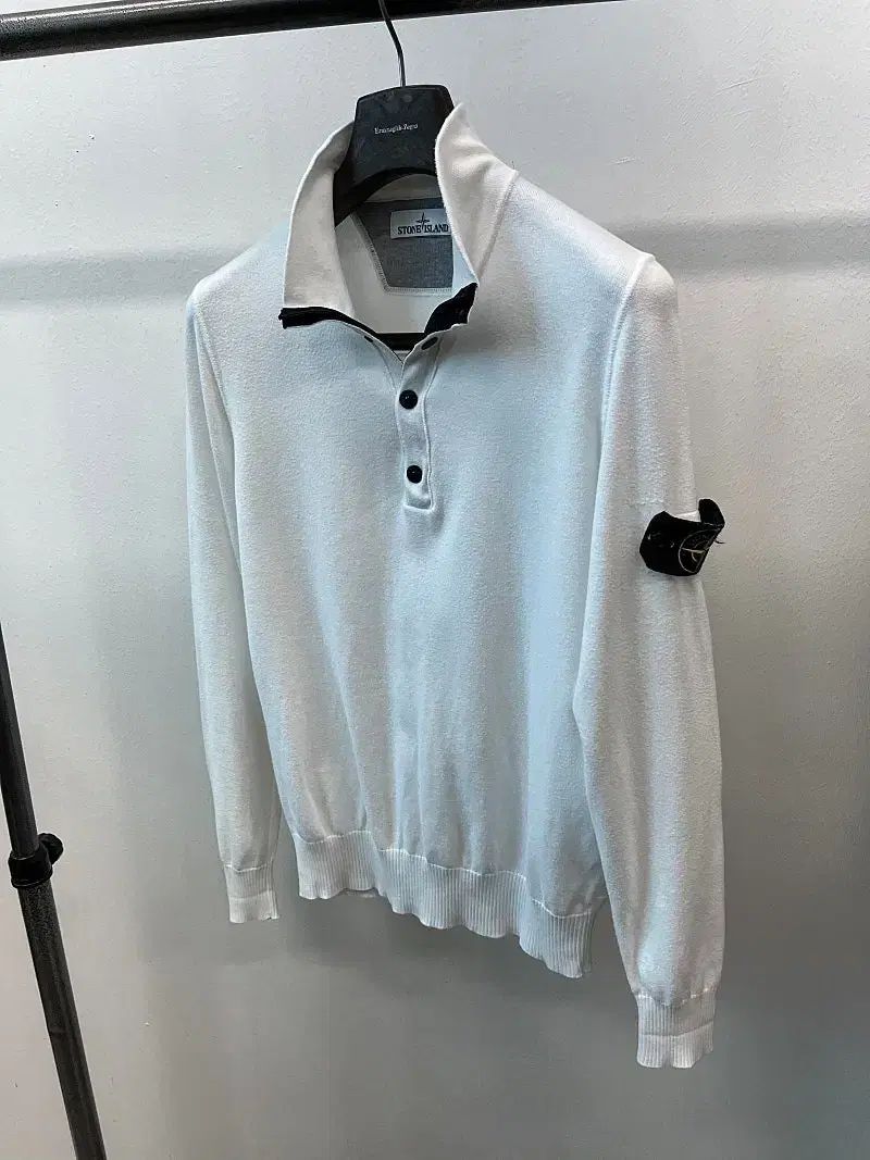 95) ストーンアイランド 白 ハーフジップアップ
