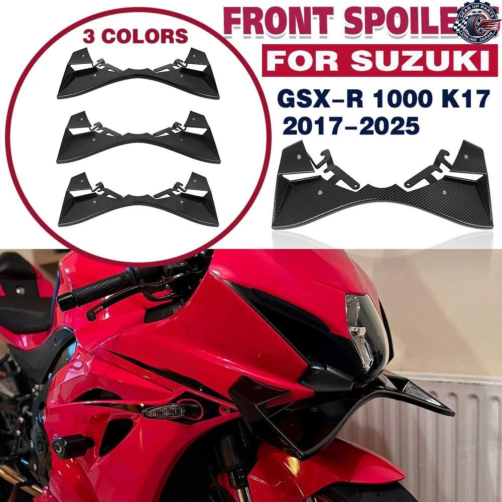 GSX-R1000 GSXR1000 2017-2025 フロントウイングスポイラー フェアリング ウイングレット エアロダイナミックディフレクター GPウイング