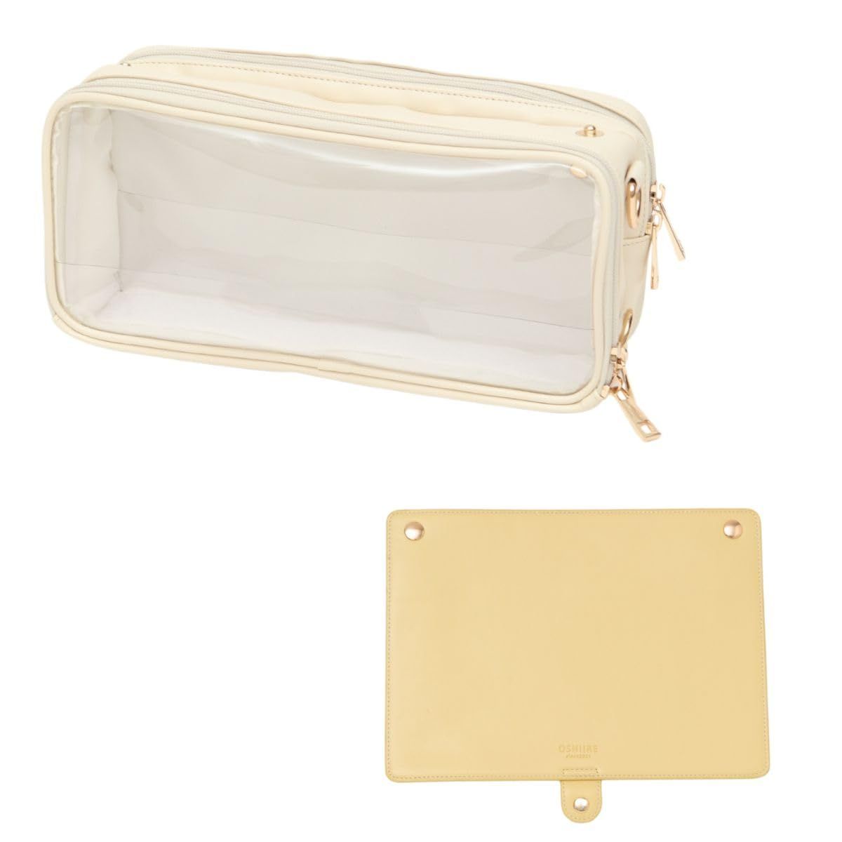 東洋ケース 推し入れ OSHiiRE ぬいぐるみ バッグ 29 × 14cm サイズ 痛バッグ 推し活 OSHI-2914 (本体：アイボリー×フタ：イエロー)