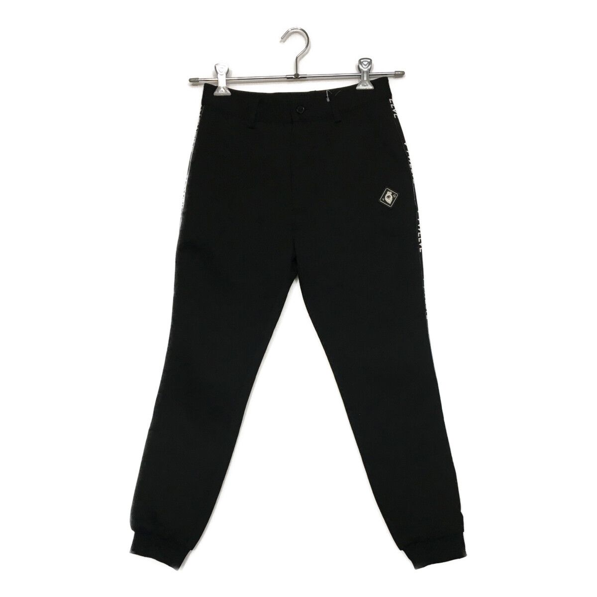 中古 レディース ヴィ・トゥエルヴ V12 ジョガーパンツ 0(S) 黒 ストレッチ ダンボールニット 秋冬