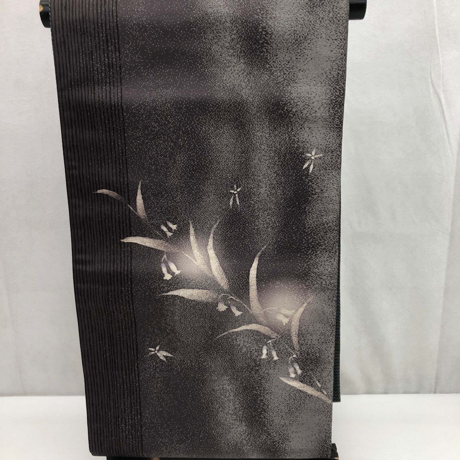 袋帯　逸品　さが美　枝花文　深紫　正絹　呉服　和装小物 全通　両面　帯　全長　約４４０㎝　幅　約３１㎝_255 8,760円