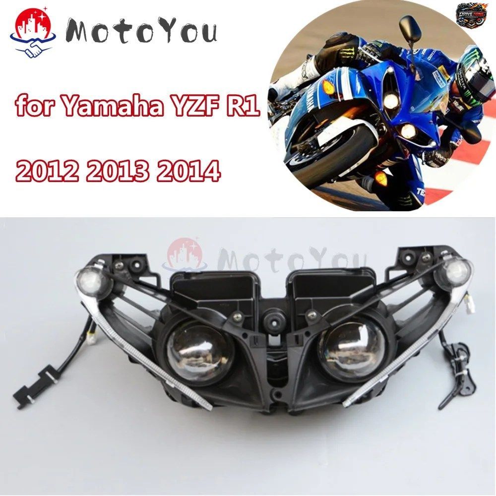 ヤマハ YZFR1 2012 2013 2014 YZF-R1 用オートバイフロントヘッドランプヘッドライトアセンブリ 31,837円