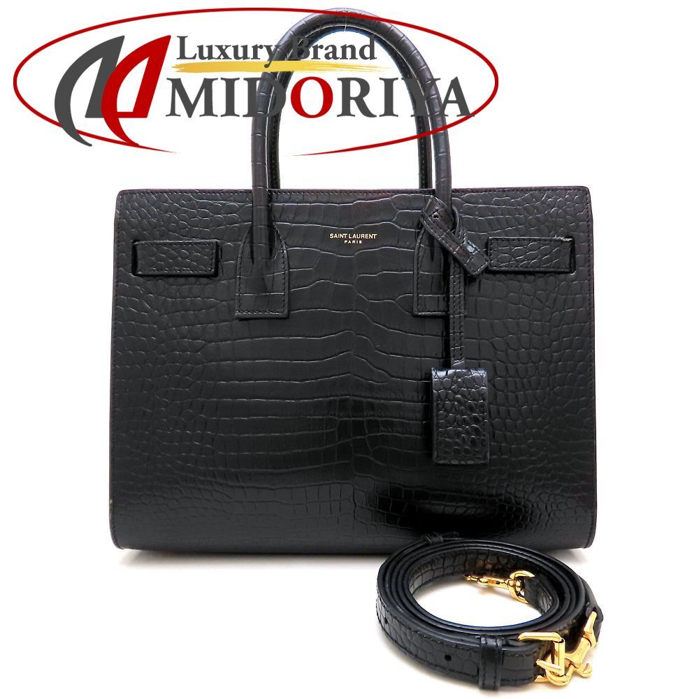 SAINT LAURENT PARIS サンローランパリ サック・ド・ジュール・ベイビー 421863 2Way ハンドバッグ 型押しレザー レザー ブラック レディース/353479【中古】