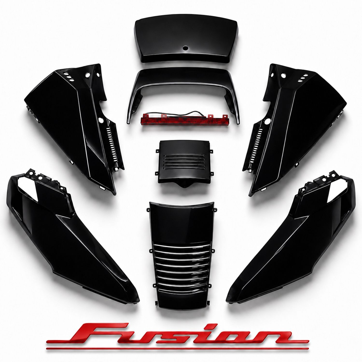 ホンダ フュージョン MF02 アッパーカウル 9点セット ブラック 塗装