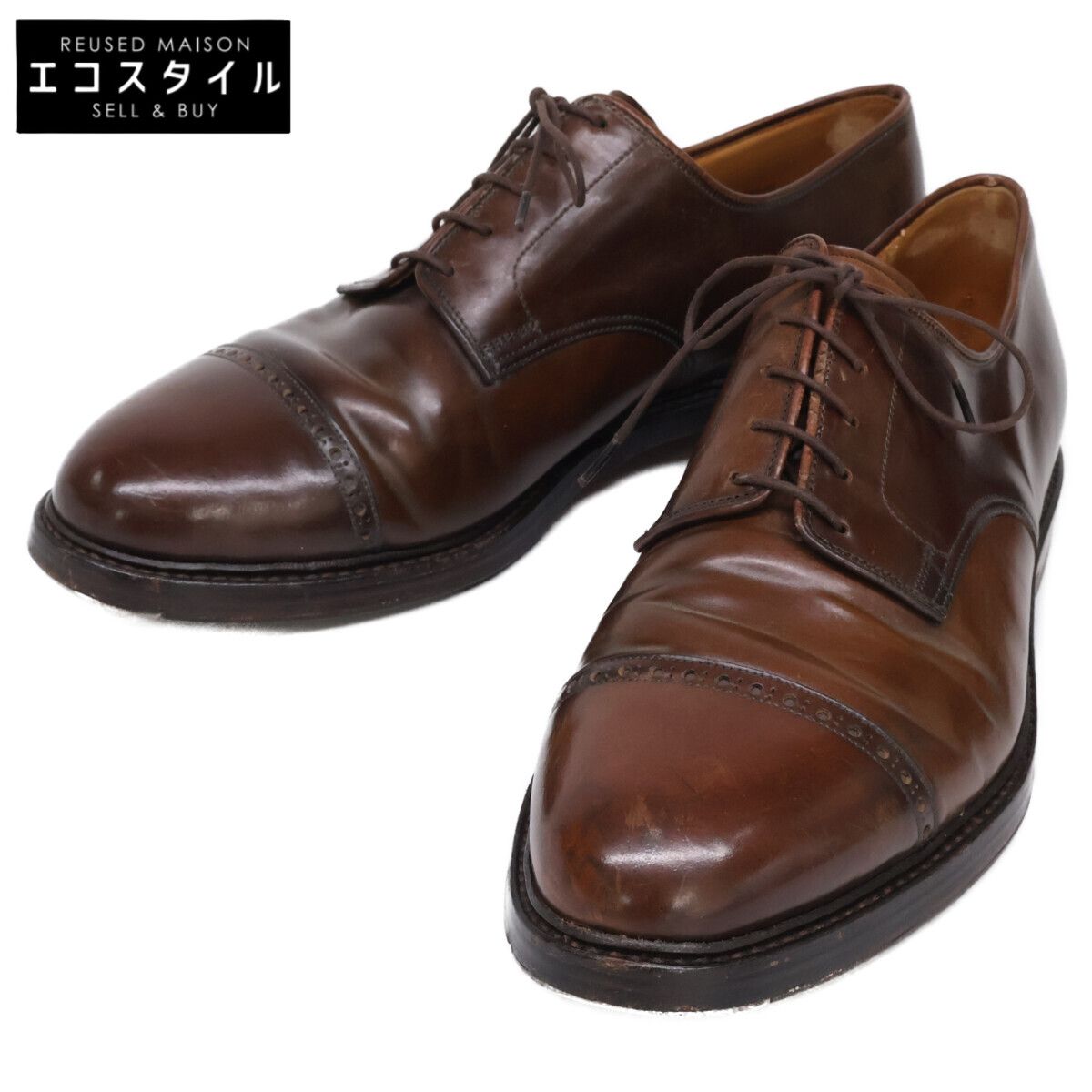 Crockett&Jones　クロケット＆ジョーンズ　ラルフローレン別注 8011 0602 18413 コードバン ストレートチップ シューズ　10D