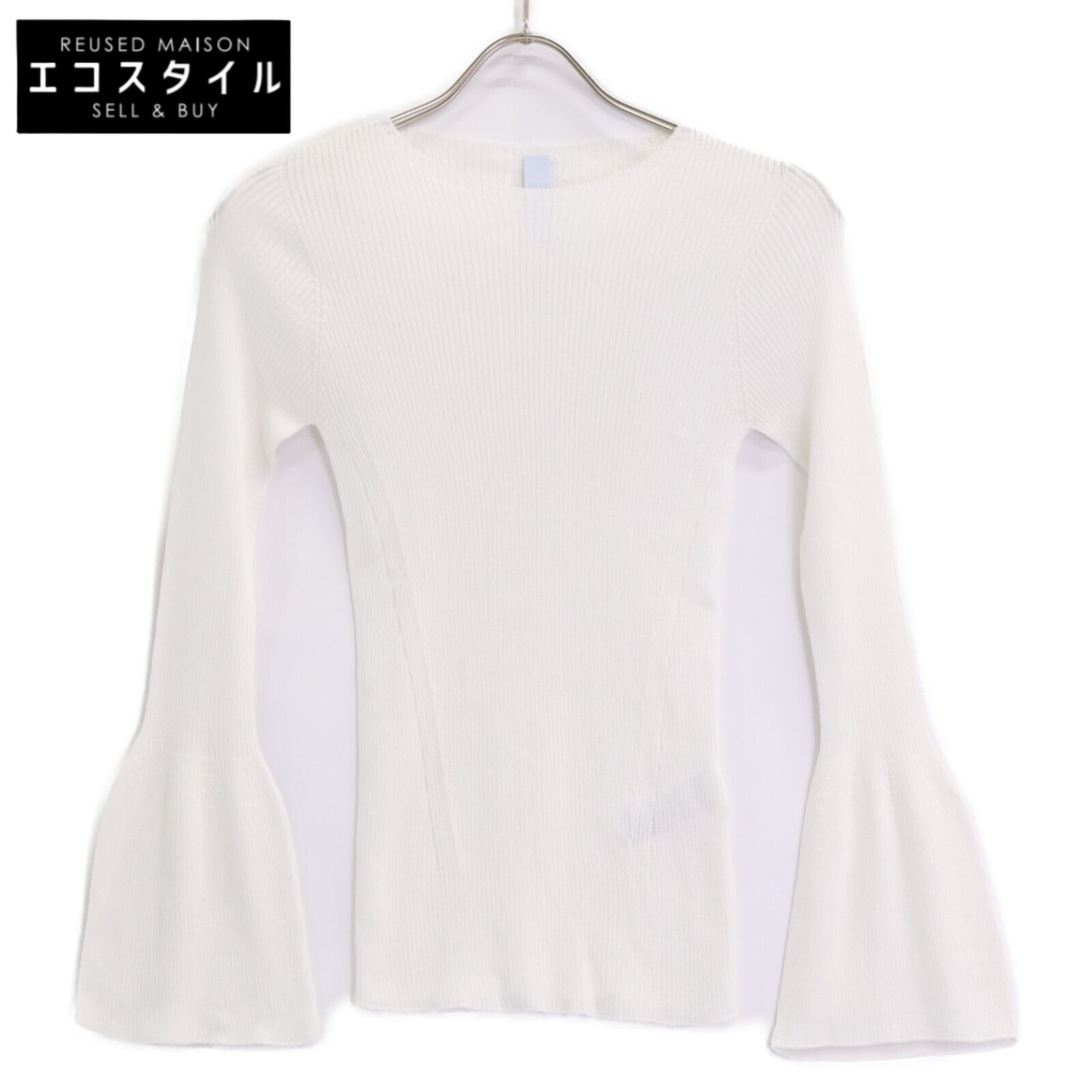 CFCL　シーエフシーエル　CF010KN153JP00 ホワイト キュプラ混 SOFT PORTRAIT LONG BELL SLEEVE TOP　1