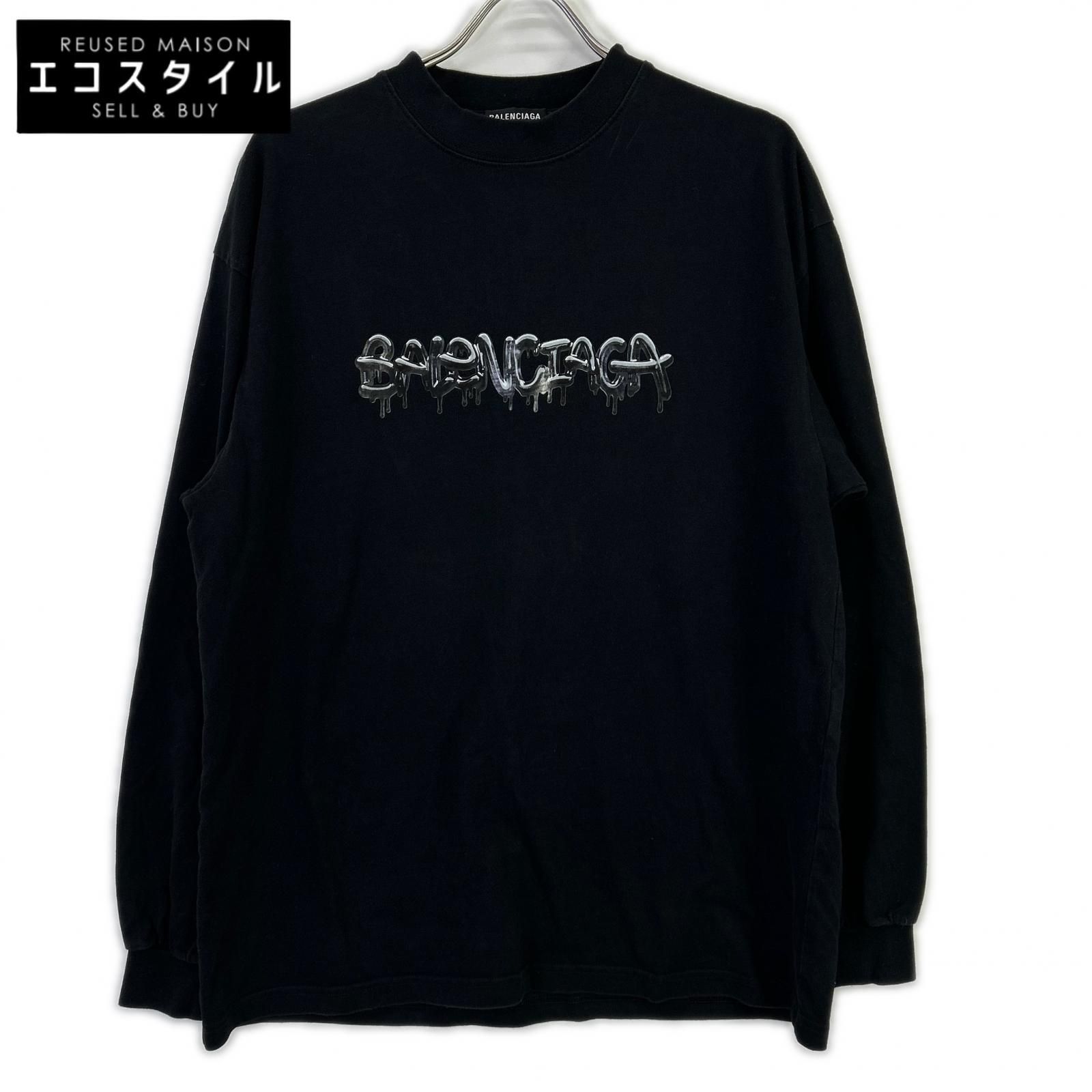 BALENCIAGA　バレンシアガ　541878 スライムロゴ グラフィックロゴ オーバーカットソー　XS 26,741円