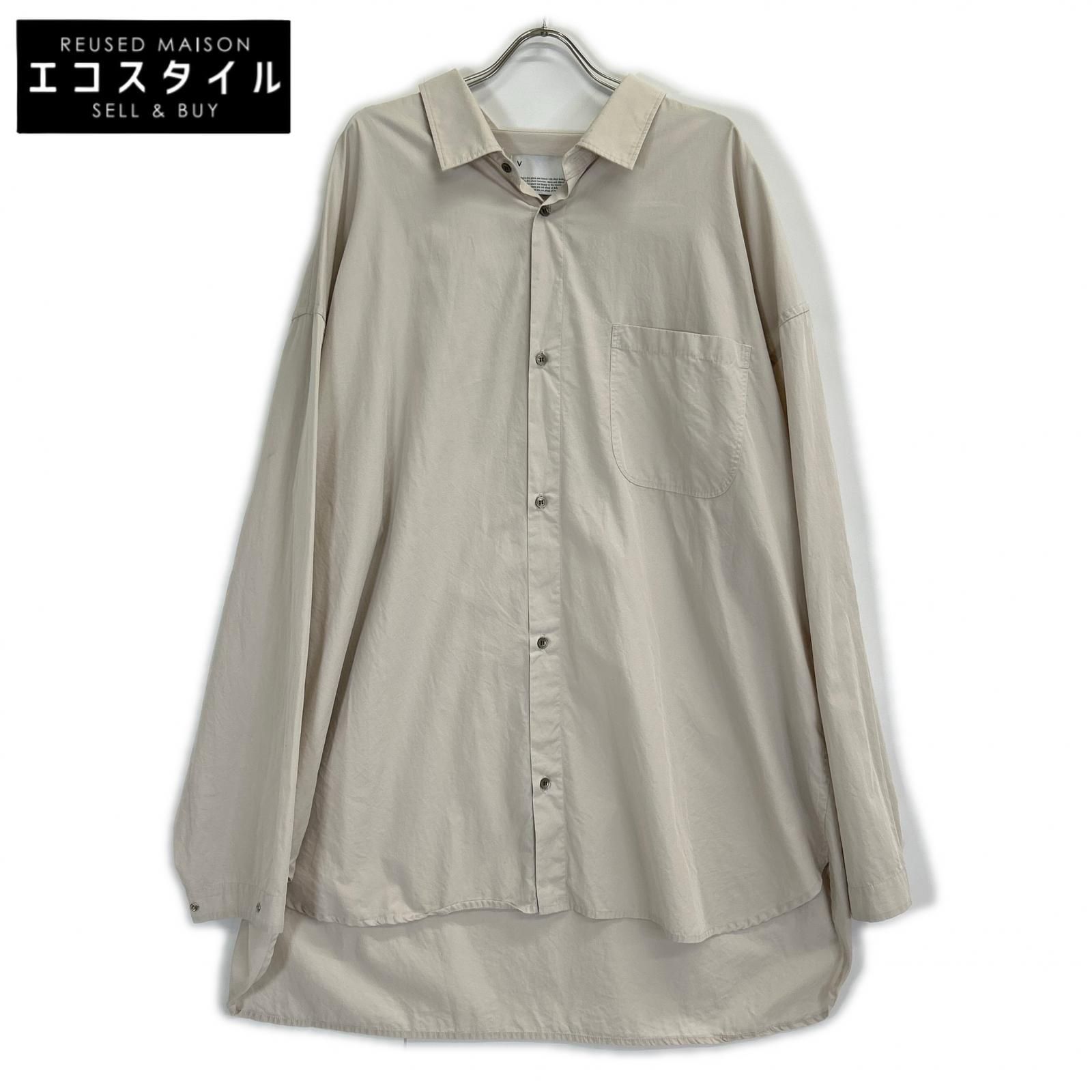VOAAOV　ヴォアーブ　グレー ORGANIC COTTON BROAD SHIRT シャツ　F