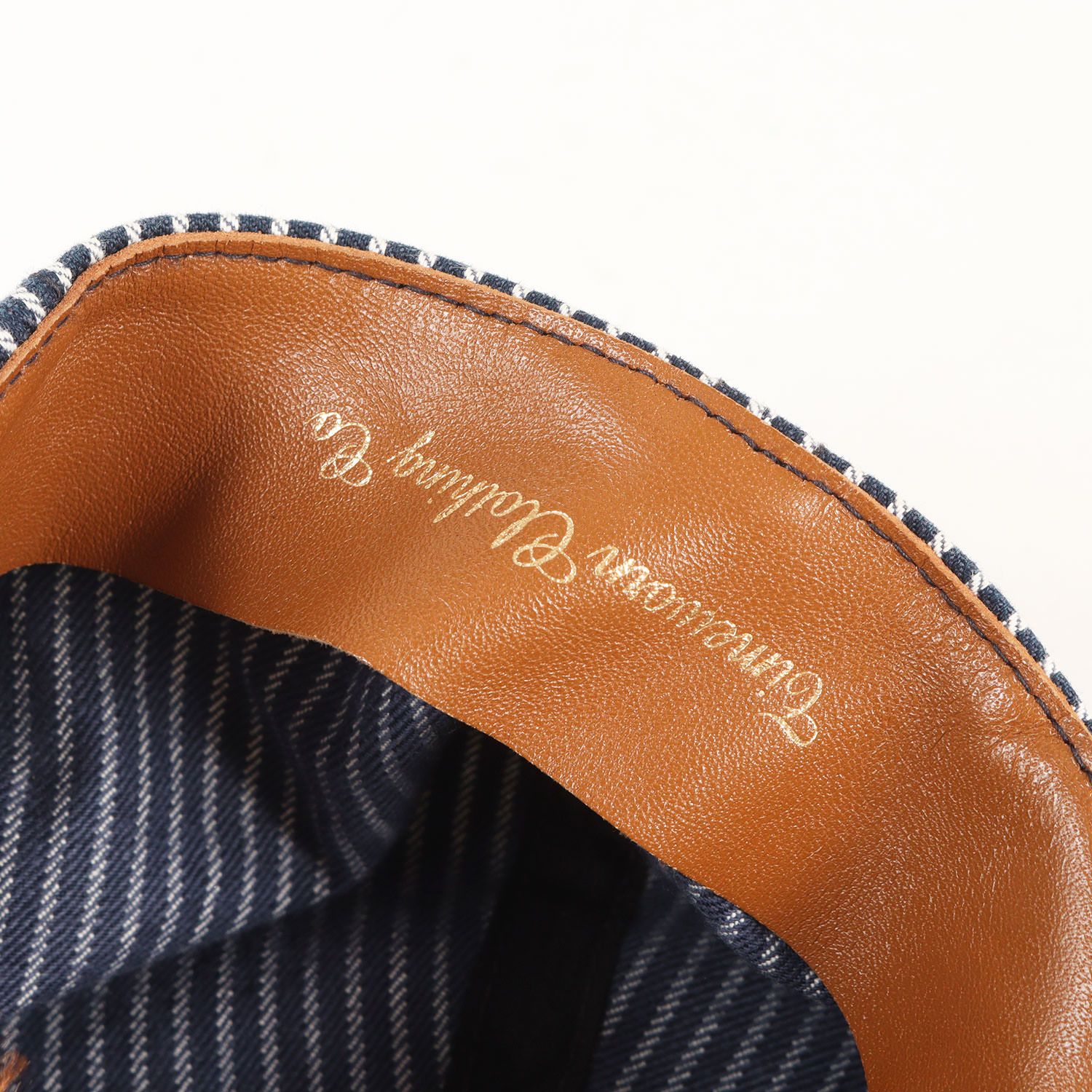 美品】At LAST&CO アットラスト キャスケット インディゴ ホワイト