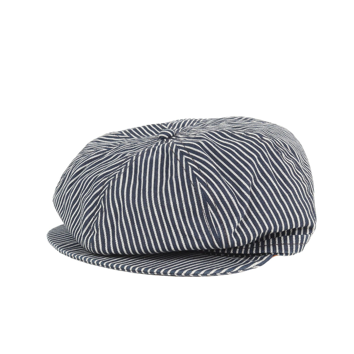atlast&co timewornclothing ストライプ キャスケット 美品】At LAST&CO アットラスト キャスケット インディゴ ホワイト