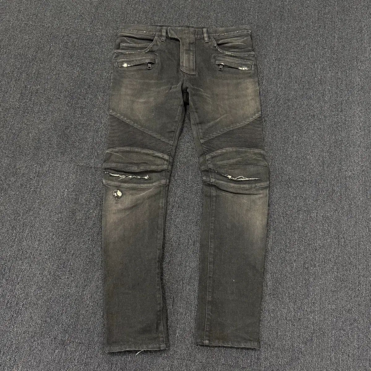 BALMAIN バルマン バイカー ブラックデニム パンツ