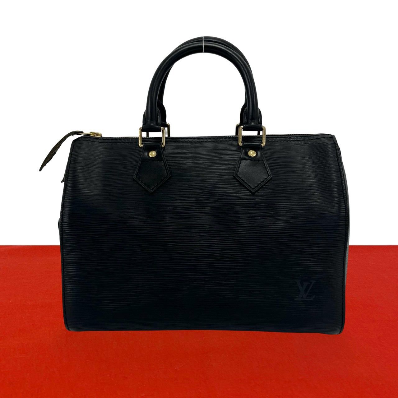 極 美品 LOUIS VUITTON ルイヴィトン ヴィンテージ スピーディ 25 エピ レザー 本革 ハンドバッグ ミニ ボストンバッグ ノワール 76526