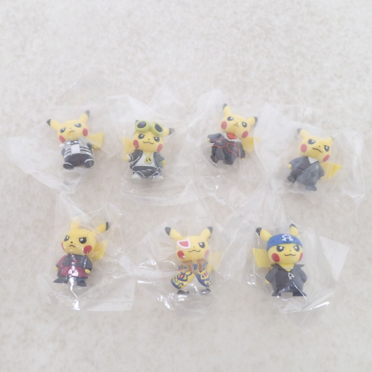 Unopened Pokemon Center Figure Collection Boss Play Pikachu RR All 7 Types Pokemon