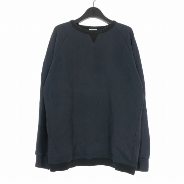 ドリスヴァンノッテン DRIES VAN NOTEN ラグラン クルーネック スウェット トレーナー L ネイビー 紺 73-03-51-03012 国内正規