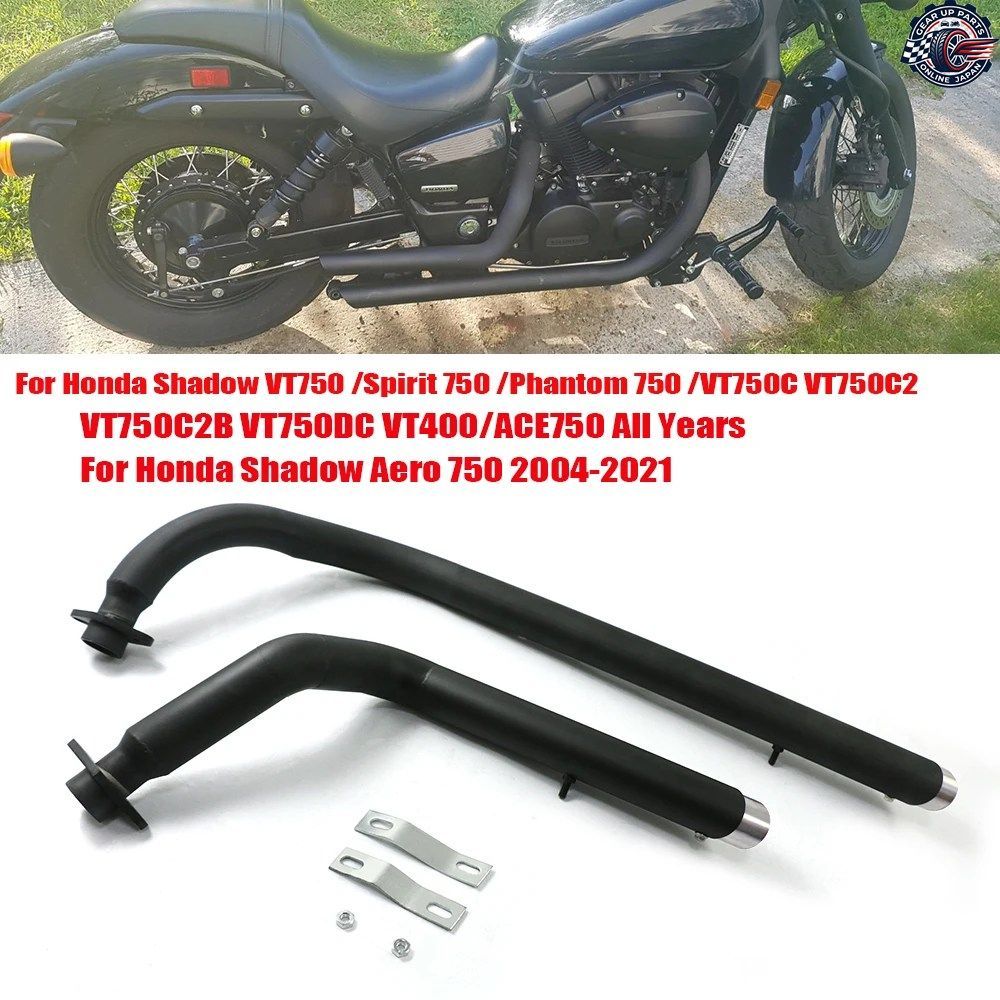 ホンダ OW VT750 VT400 SPIRIT 750 PHANTOM 750 AERO 750 VT750C VT750DC ショートショット スタッガード エキゾーストパイプ サイレンサー 26,702円