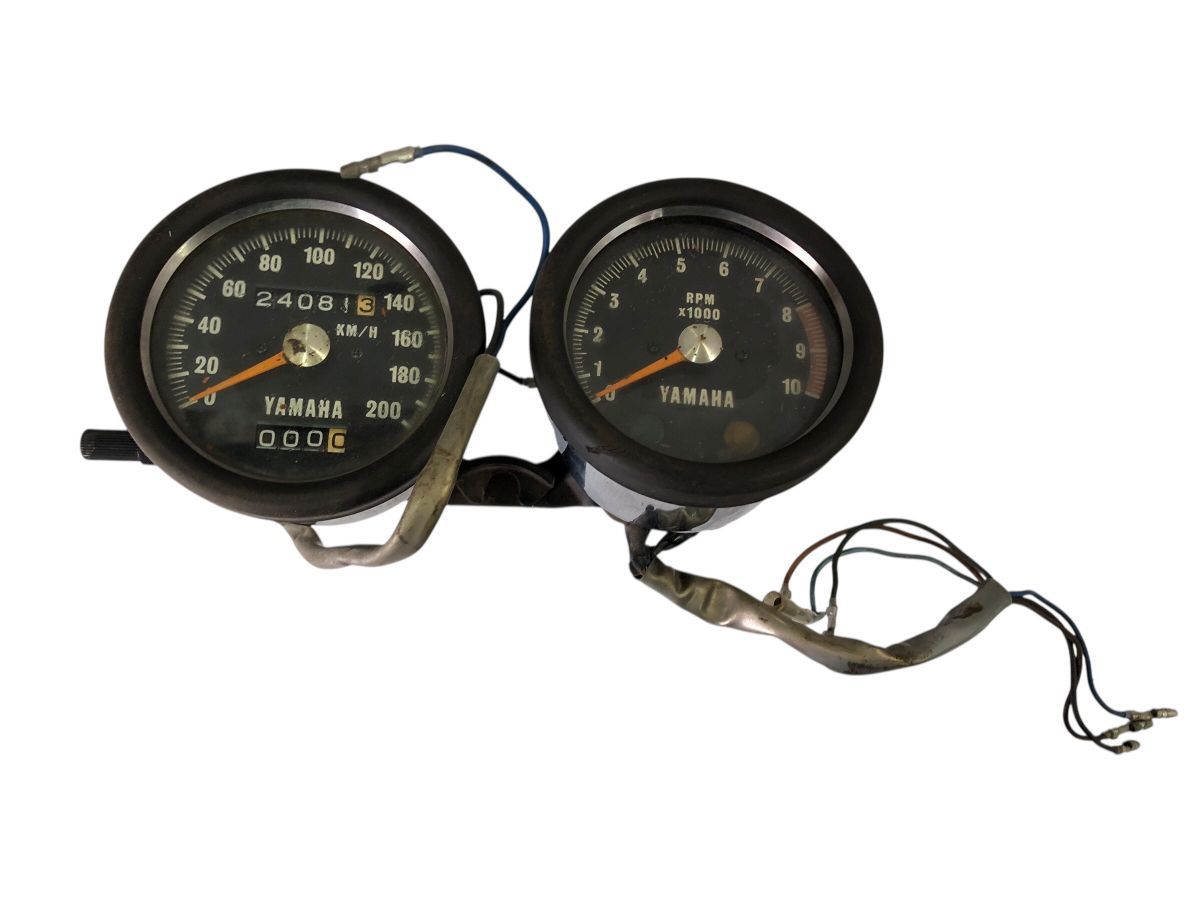 YAMAHA　DX250　DS7　1970-1971年　メーター　ステー付　針OK　レストア　ＯＨベースにも　RX350 （中古）FWDL-2966-N5152 37,700円