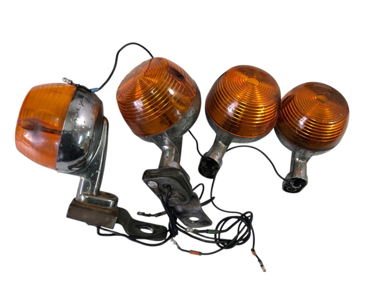 HONDA　XE75　XE50　CE75　ウィンカー　前後　ステー付　希少品　割れ無し　交換　補修にも（中古）2960-N5117