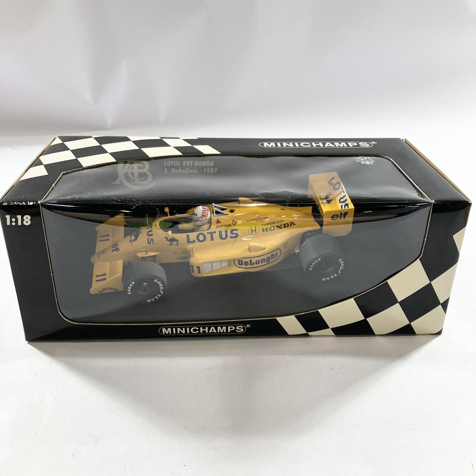 ☆ ミニチャンプス 1/18 ロータス ホンダ 99T 中嶋悟 1987 F1 ミニカー
