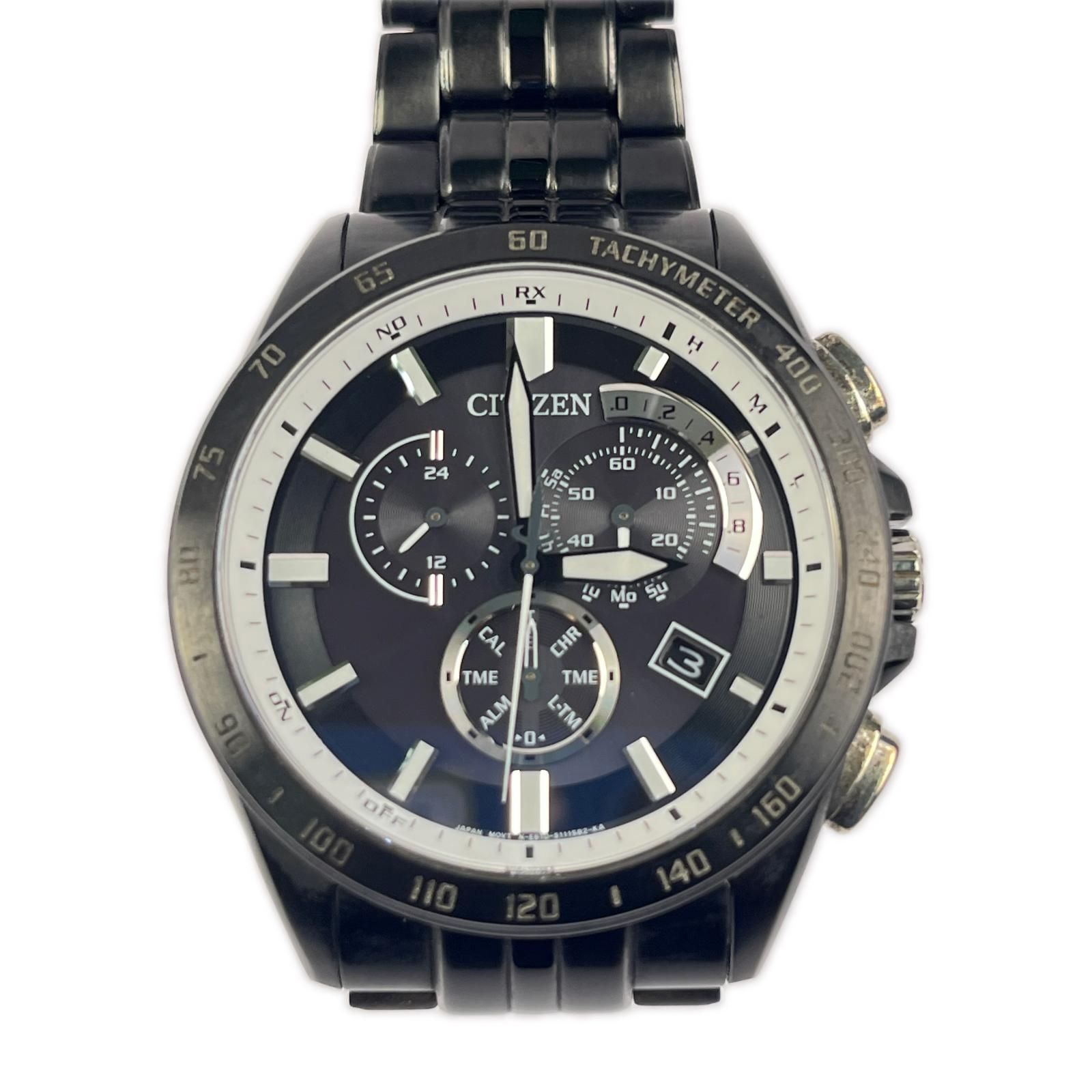 CITIZEN シチズン シチズンコレクション エコ・ドライブ電波時計 クロノグラフ E610-S076641