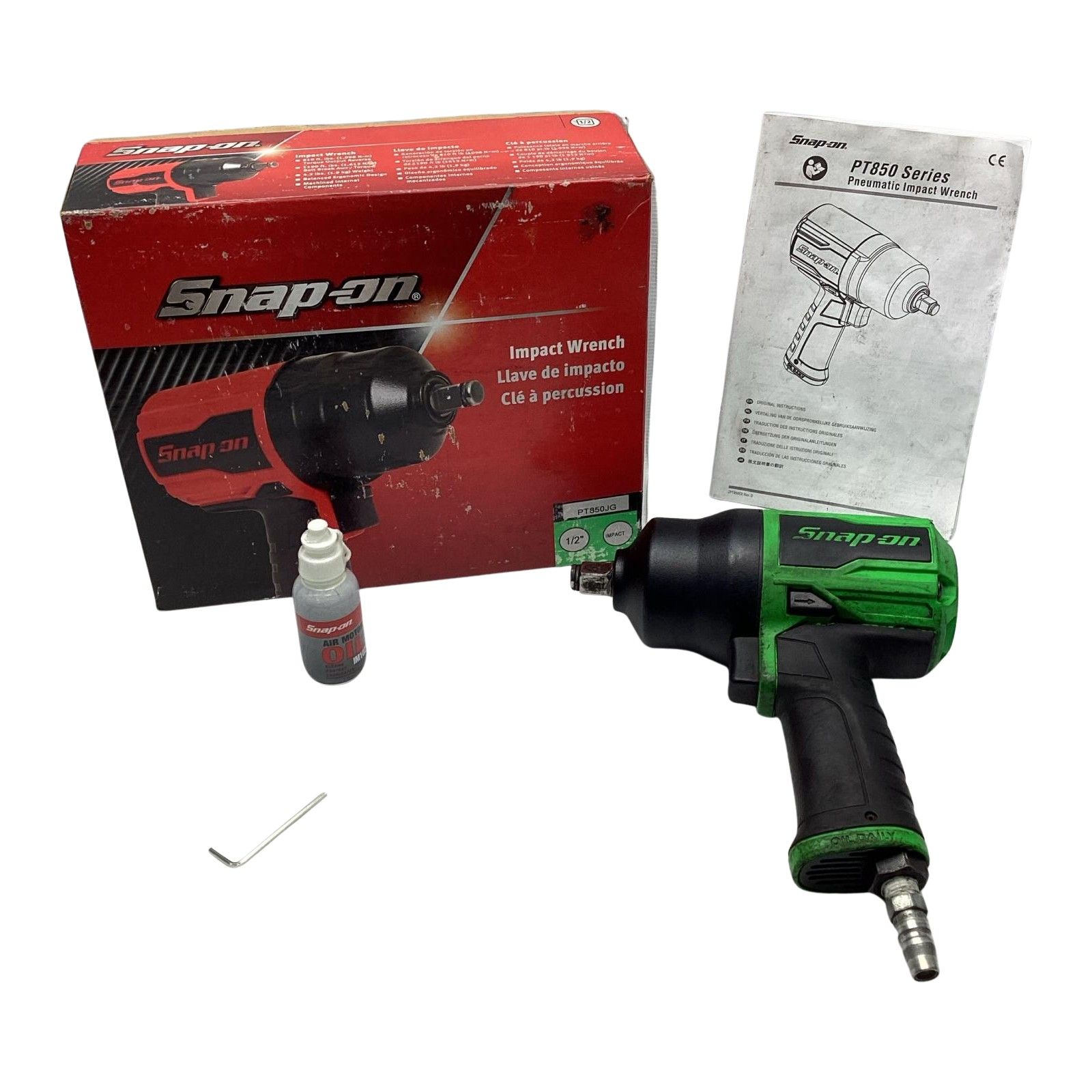 Snap-on スナップオン エアインパクトレンチ PT850JG 黄緑 やや傷や汚れあり 19,388円