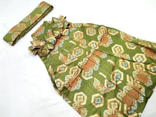 平和屋着物[]七五三　男の子　行灯袴・帯セット　亀甲花文　金糸　DABG3334ma 17,550円
