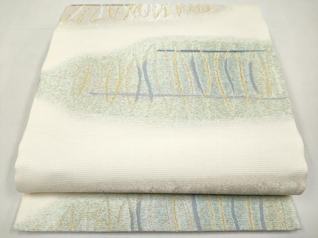 平和屋着物＊夏物　六通柄袋帯　抽象文　金銀糸　正絹　逸品　CABL1336tx