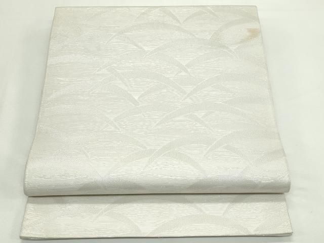 平和屋着物＊夏物　全通柄　本袋帯　芝草文　銀糸　正絹　逸品　CABK7061rv