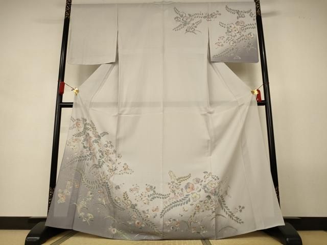 平和屋着物＊夏物　訪問着　絽　辻が花　暈し染め　金彩　正絹　逸品　AABL2725jd