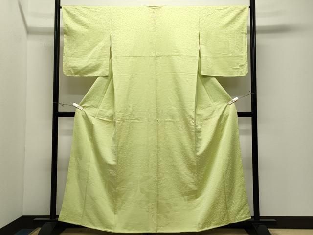 平和屋着物●無地絵羽訪問着　鉾地紋　刈安色　正絹　逸品　CABK2326gh