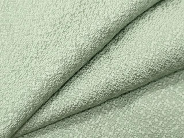 平和屋着物●上質な色無地　霞地紋　若芽色　正絹　逸品　CABK2372gh