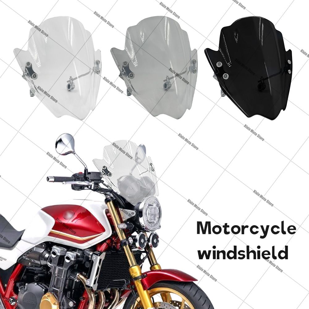 OLOMM 汎用バイク フロントガラス ウインドデフレクター ホンダCB1300対応 22・25・28mm対応 調整可能 10,522円