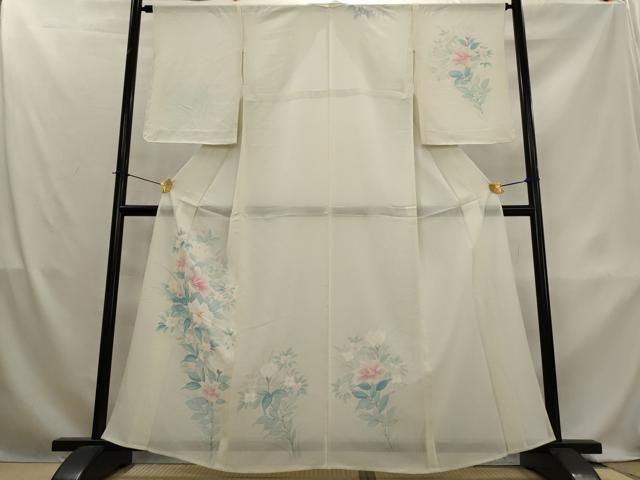 平和屋着物＊夏物　訪問着　絽　手描き　草花文　正絹　逸品　AABL1504st 23,088円