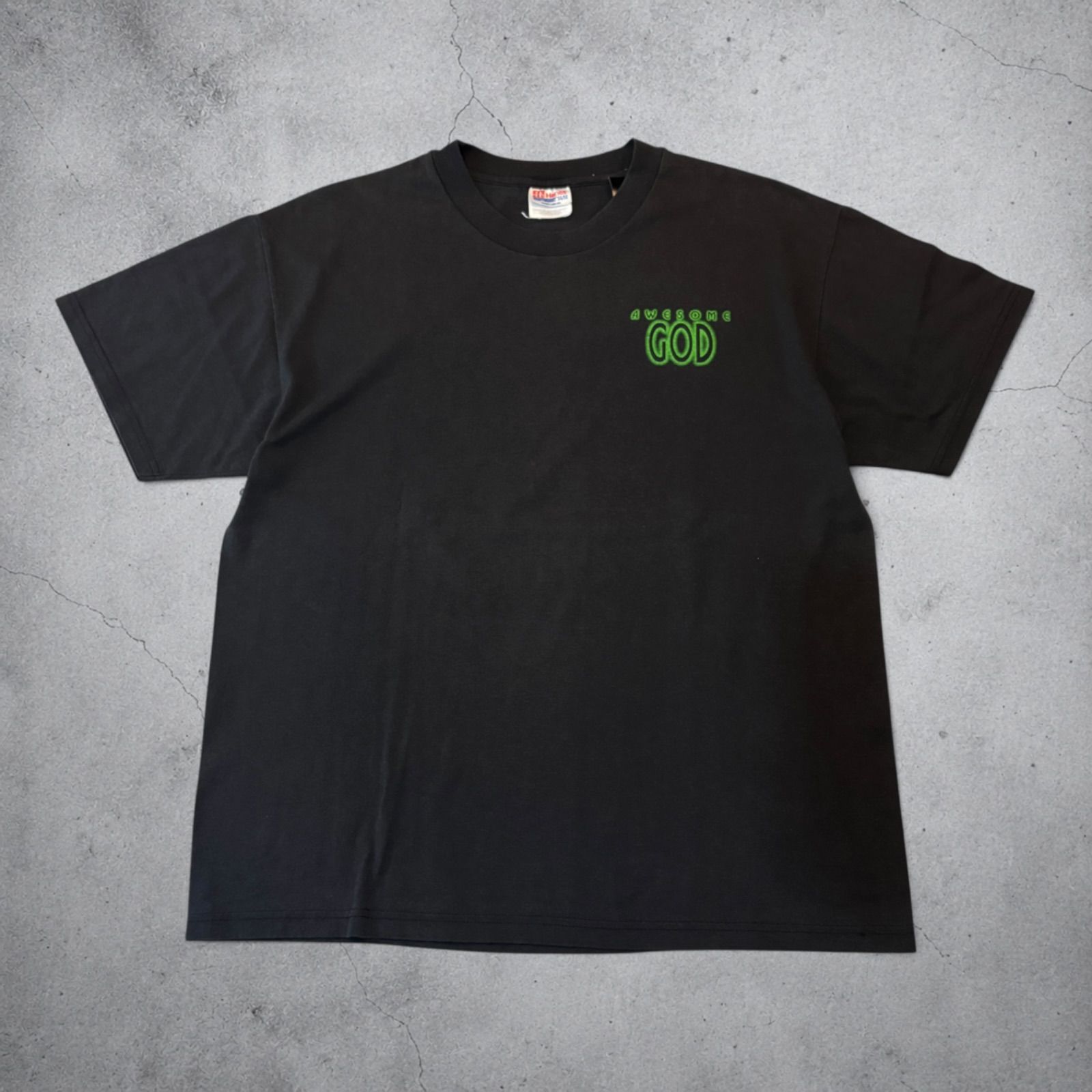 USA製 00s Awesome GOD S/S Tee L Black オウサム ゴッド 宇宙プリント 黒 半袖 古着