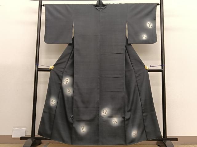 平和屋着物●本塩沢　訪問着　瓢箪　蛍暈し　正絹　逸品　BAAX7177hv