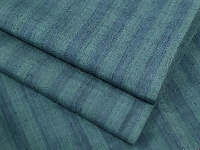 平和屋着物●上質な紬　縞　ロング丈　正絹　逸品　CABI2553yc