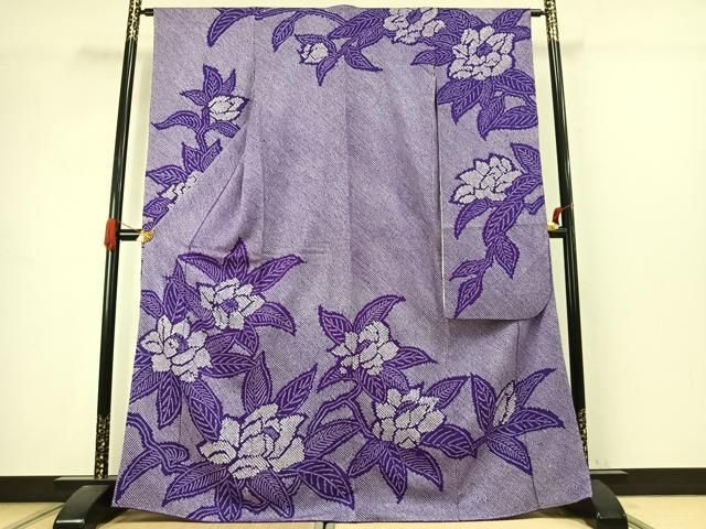 平和屋着物●豪華振袖　総絞り　草花文　正絹　逸品　AABJ4767fy