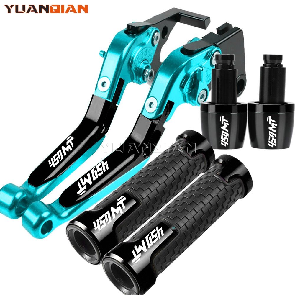 YUANQIAN CFMOTO 450MT CF450MT 2019〜2026対応 折りたたみ式ブレーキクラッチレバー ハンドルバーグリップ CNCアルミ製